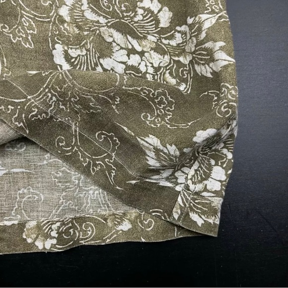 Polo Ralph Lauren Lance Linen Hawaiian Shirt Size Medium - Picture 4 of 5